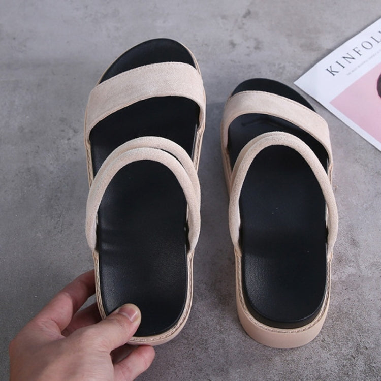 Outdoor Casual High-rise Simple Non-slip Wear-resistant Two-uses Beach Sandals for Women