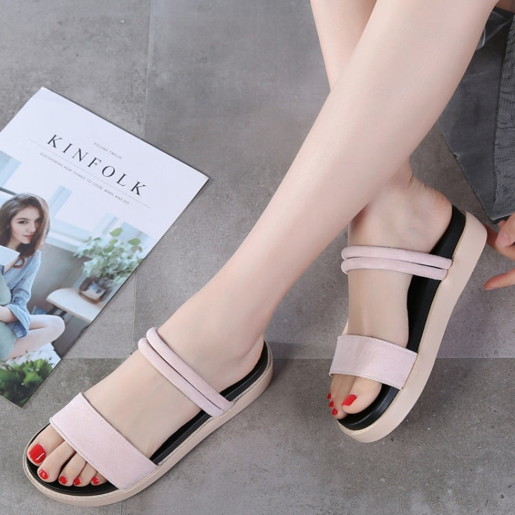 Outdoor Casual High-rise Simple Non-slip Wear-resistant Two-uses Beach Sandals for Women