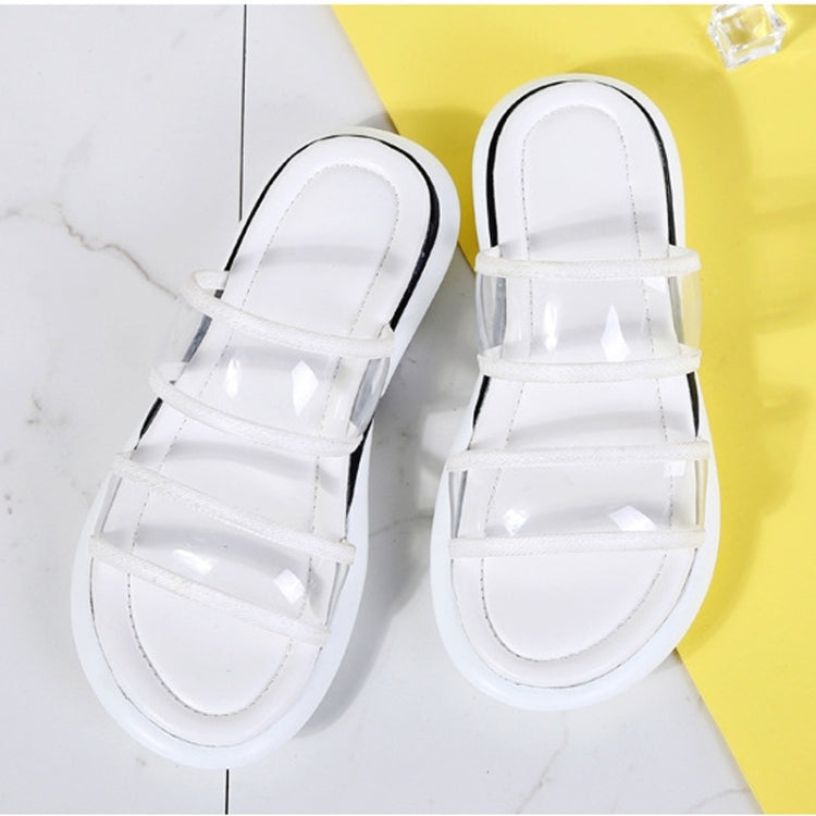 Lightweight Casual Non-slip Wear-resistant Transparent Jelly Simple Slippers Sandals for Women