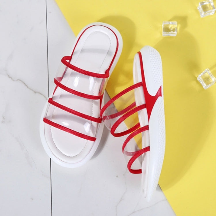 Lightweight Casual Non-slip Wear-resistant Transparent Jelly Simple Slippers Sandals for Women