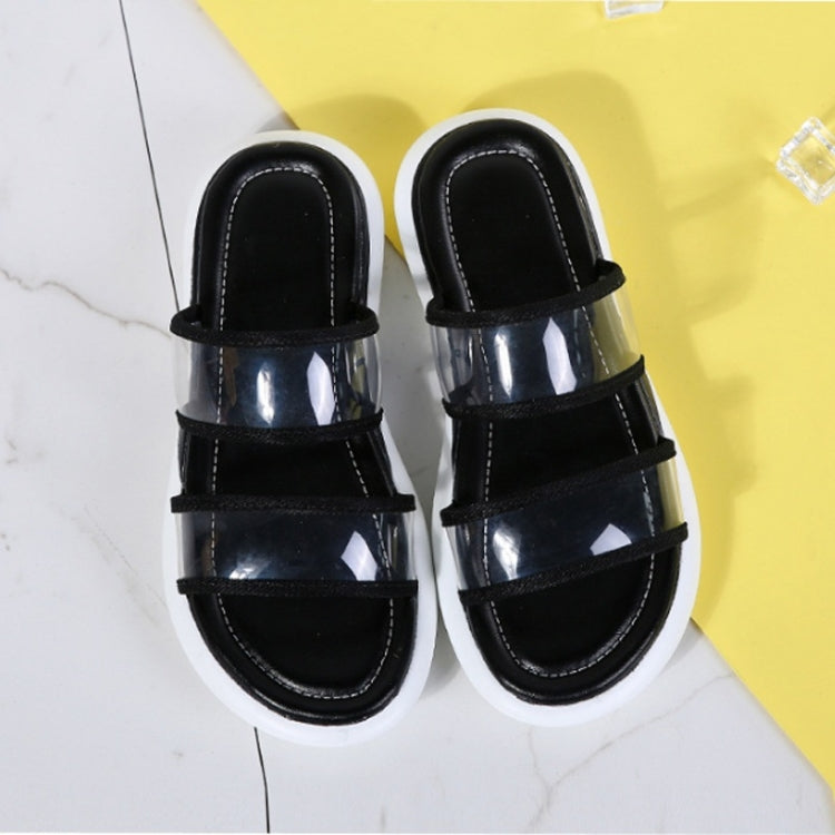Lightweight Casual Non-slip Wear-resistant Transparent Jelly Simple Slippers Sandals for Women