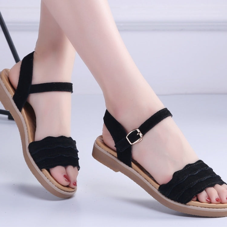 Suede Flat Bottom Non-slip Wearable Lightweight Sandals for Women