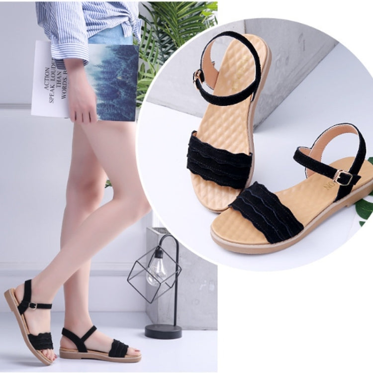 Suede Flat Bottom Non-slip Wearable Lightweight Sandals for Women