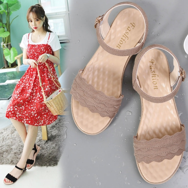 Suede Flat Bottom Non-slip Wearable Lightweight Sandals for Women