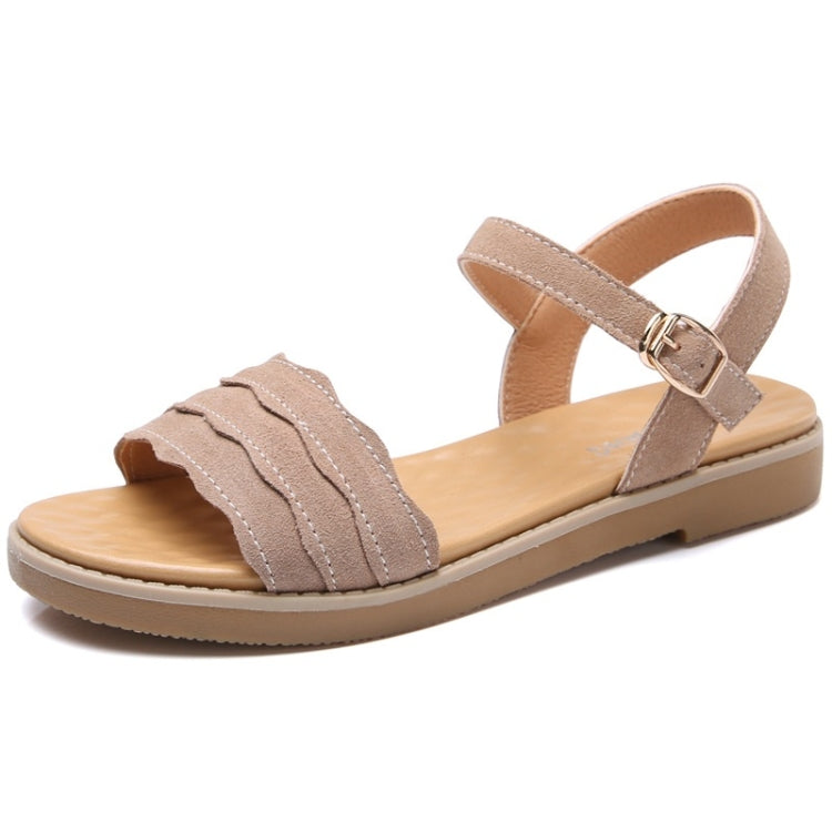 Suede Flat Bottom Non-slip Wearable Lightweight Sandals for Women