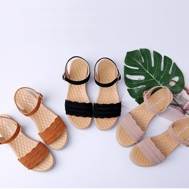 Suede Flat Bottom Non-slip Wearable Lightweight Sandals for Women