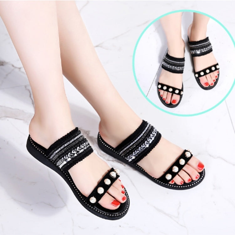 Lightweight Non-slip Wear-resistant Pearl Woven Lightweight Sandals for Women