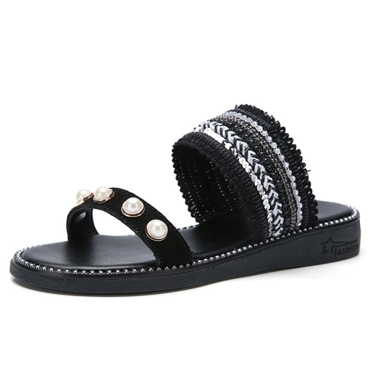 Lightweight Non-slip Wear-resistant Pearl Woven Lightweight Sandals for Women