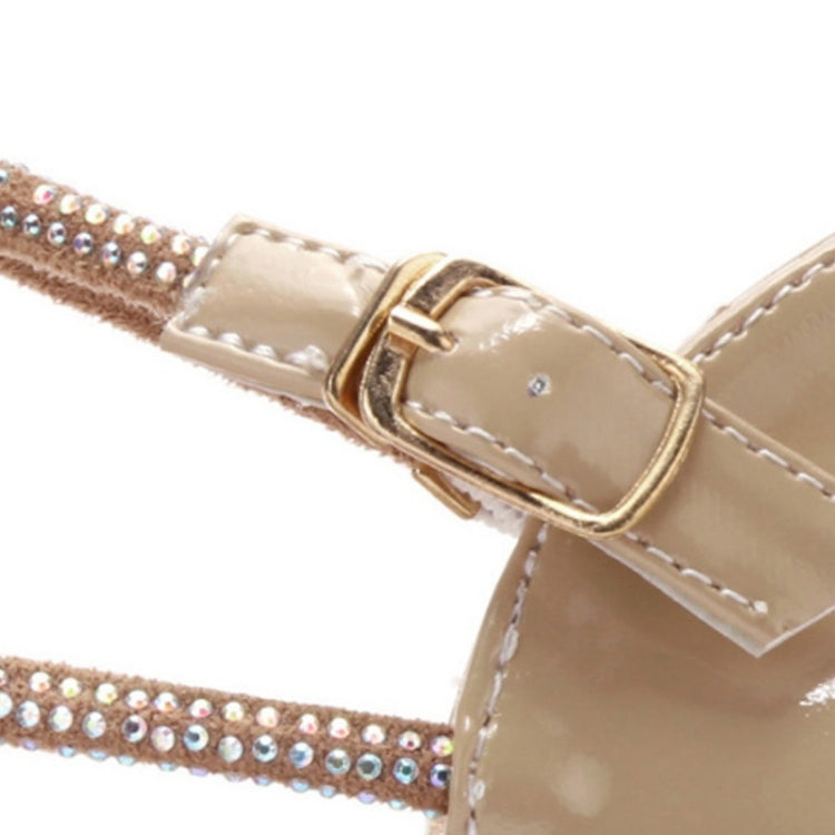 Increase Thickness Bottom Simple Bright Diamond Non-slip Wear-resistant Casual Sandals for Women