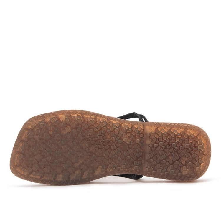 Suede Flat Bottom Non-slip Wear-resistant Two-use Sandals for Women