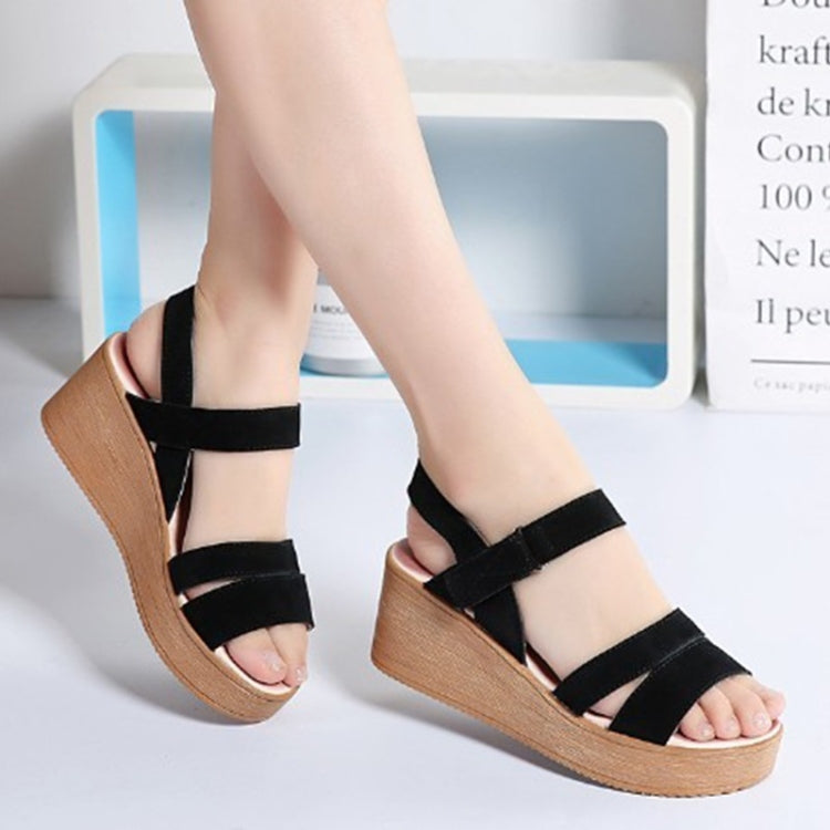 Fashion Casual Platform Suede Wedge Heel Sandals for Women
