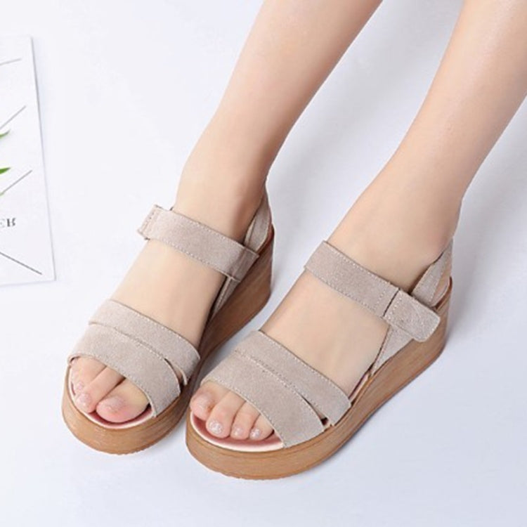 Fashion Casual Platform Suede Wedge Heel Sandals for Women
