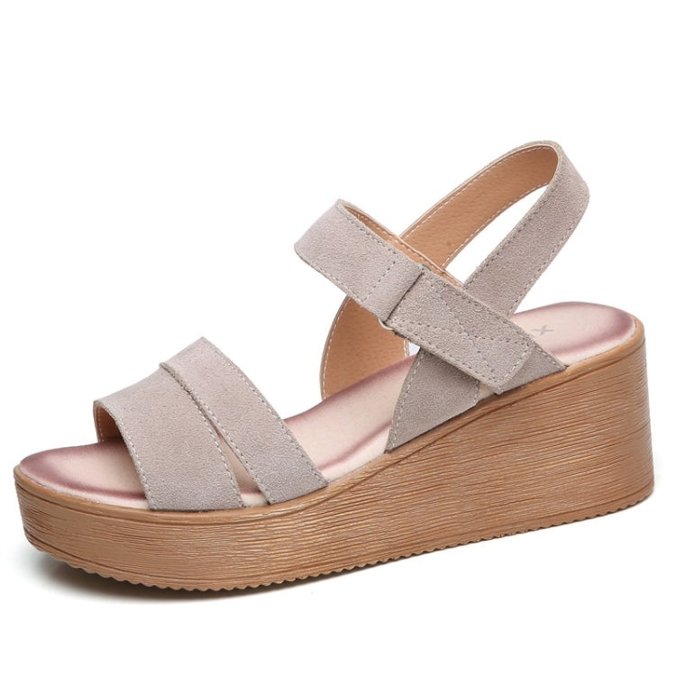 Fashion Casual Platform Suede Wedge Heel Sandals for Women