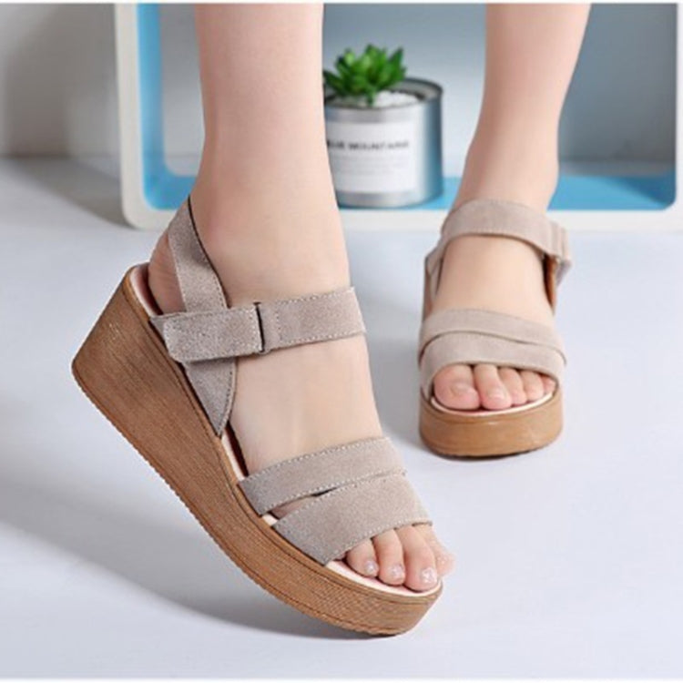 Fashion Casual Platform Suede Wedge Heel Sandals for Women