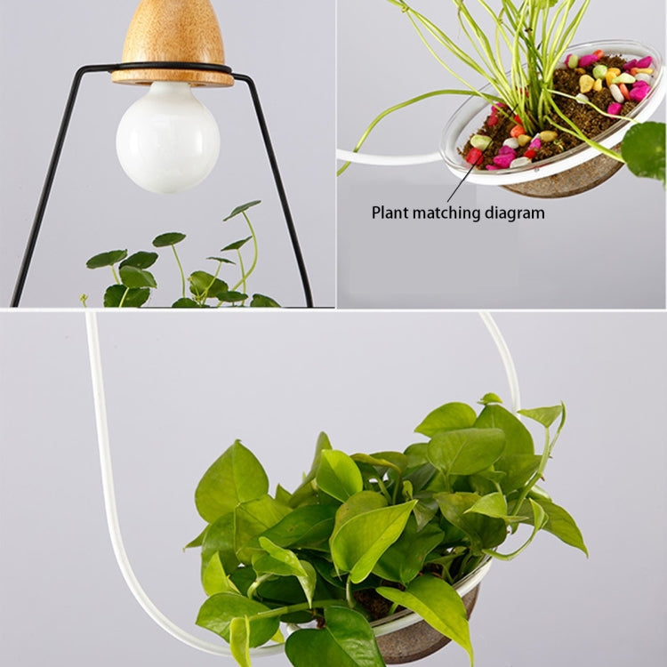 Wrought Iron Plant Flower Decoration Glass pendant Lamp Ceiling Lamp Droplight for Restaurant Pub Cafe House Garden