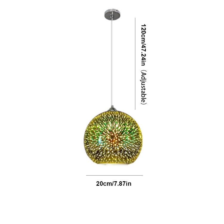 Beautiful 3D Magic Sphere Stained Glass Ceiling Lamp Pendant Lamp for Bedroom Living Room Study Restaurant Bar Coffee House Aisle Hall