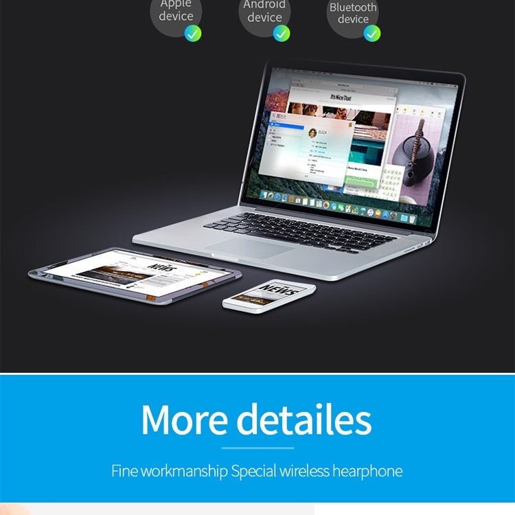 Moloke 56s Hanging Ear Type Sports Bluetooth Waterproof Anti-sweat Earphone APTX HiFi Sound Headset