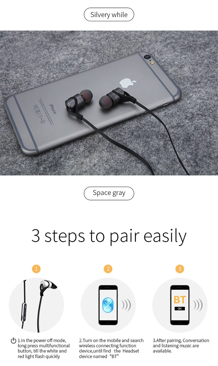 Moloke D9S Sports Bluetooth Waterproof Anti-sweat In-ear Earphone Stereo Sound Headset