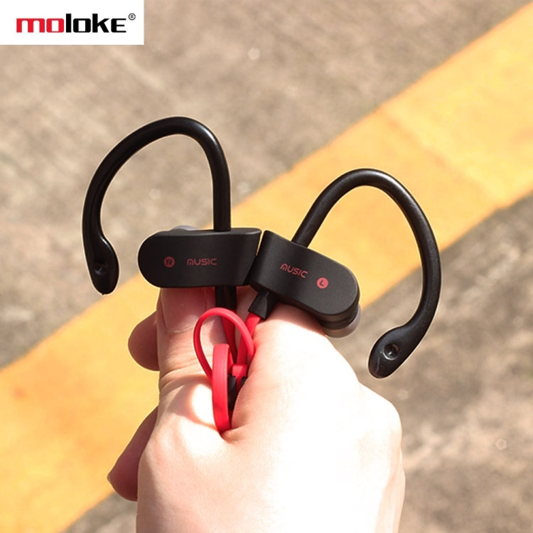 Moloke S2 Hanging Ear Sports Bluetooth Earphones Waterproof Anti-sweat Sound Headset (Black)