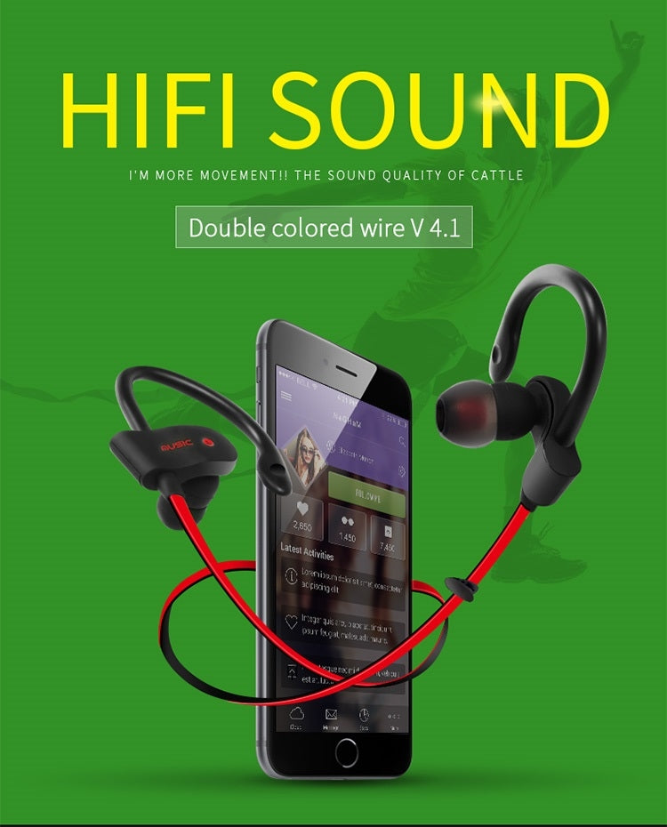 Moloke S2 Hanging Ear Sports Bluetooth Earphones Waterproof Anti-sweat Sound Headset (Black)