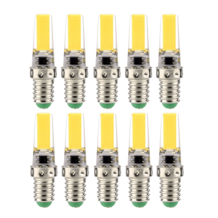 10 PCS E14 3W 2508 CCB SMD Cold White LED Energy Saving Lamp Dimmable Silicone Corn Bulb, AC