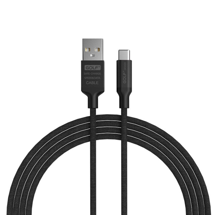 GOLF GC-52t Fabric Weave USB-C / Type-C to USB 2.4A Fast Charging USB Data Cable for Galaxy S8 & S8+ / LG G6 / Huawei P10 & P10 Plus / Xiaomi Mi 6 & Max 2 and other Smartphones