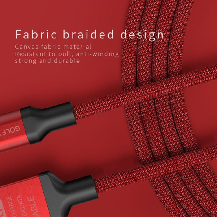 GOLF GC-52t Fabric Weave USB-C / Type-C to USB 2.4A Fast Charging USB Data Cable for Galaxy S8 & S8+ / LG G6 / Huawei P10 & P10 Plus / Xiaomi Mi 6 & Max 2 and other Smartphones