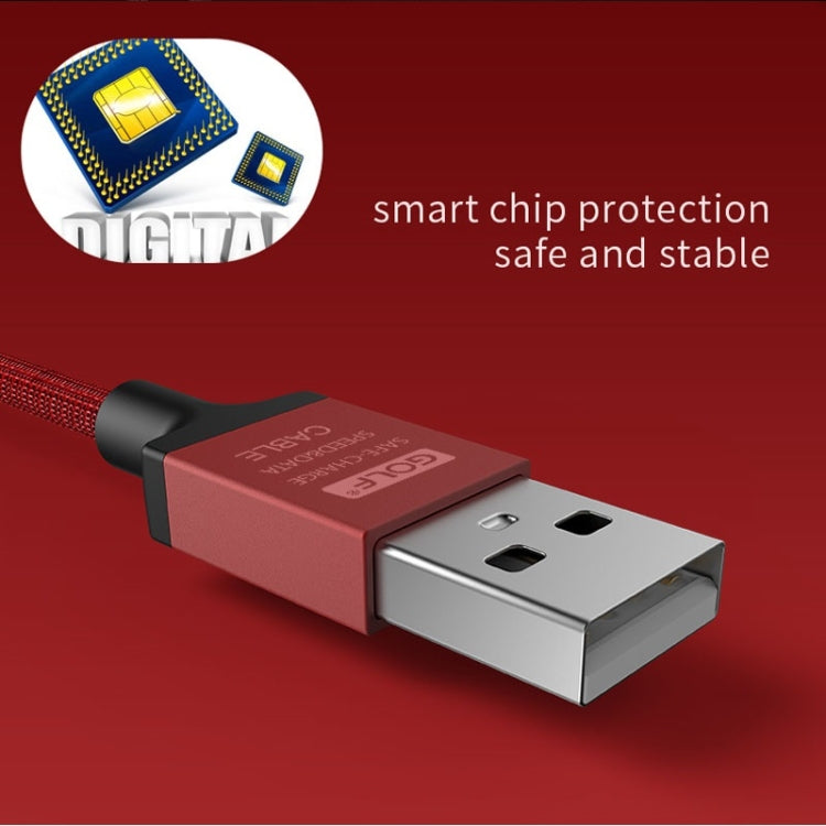 GOLF GC-52t Fabric Weave USB-C / Type-C to USB 2.4A Fast Charging USB Data Cable for Galaxy S8 & S8+ / LG G6 / Huawei P10 & P10 Plus / Xiaomi Mi 6 & Max 2 and other Smartphones