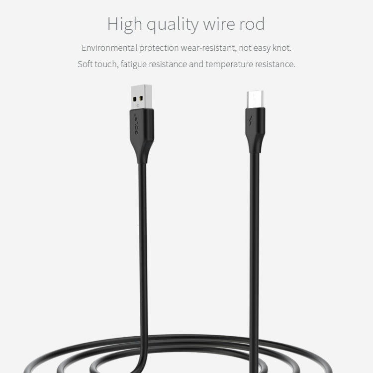 GOLF GC-59m 1m Micro USB to USB 2.1A Galloping Fast Charging USB Data Cable for Galaxy, LG, Huawei, Xiaomi and other Smartphones