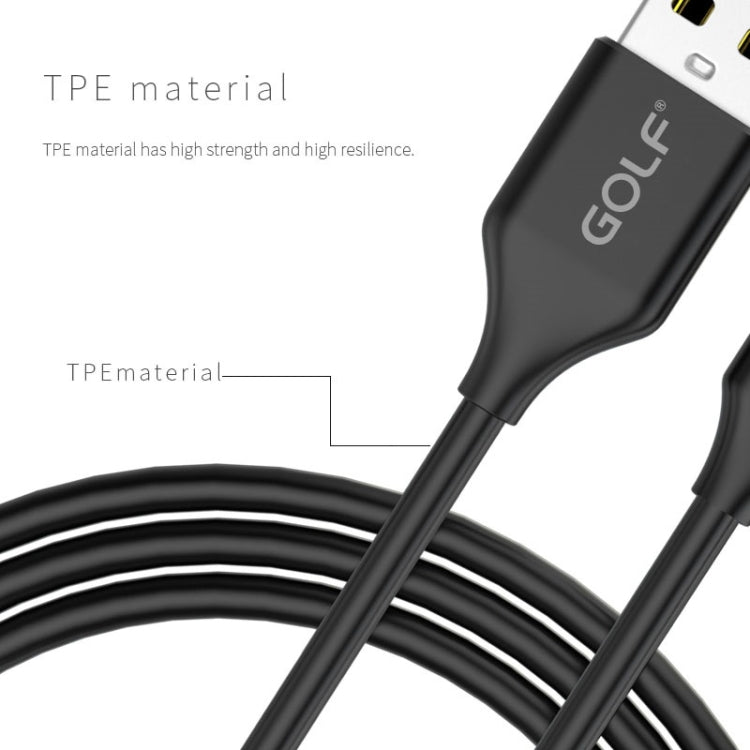 GOLF GC-59m 1m Micro USB to USB 2.1A Galloping Fast Charging USB Data Cable for Galaxy, LG, Huawei, Xiaomi and other Smartphones