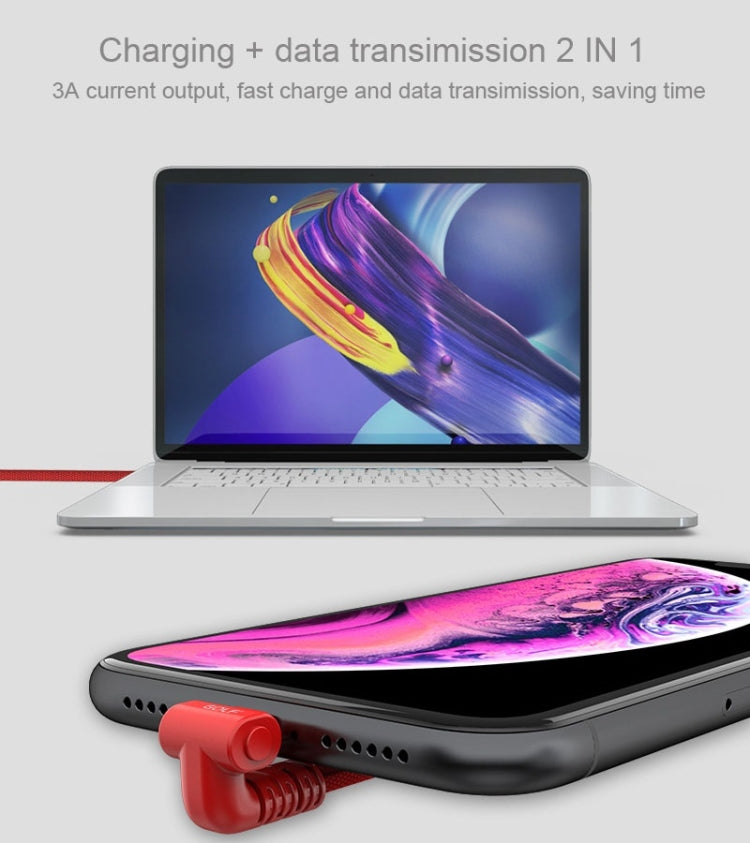 GOLF GC-68T 1m 180 Degree Elbow USB-C / Type-C to USB 3A Fast Charging USB Data Cable for Galaxy S8 & S8+ / LG G6 / Huawei P10 & P10 Plus / Xiaomi Mi 6 & Max 2 and other Smartphones