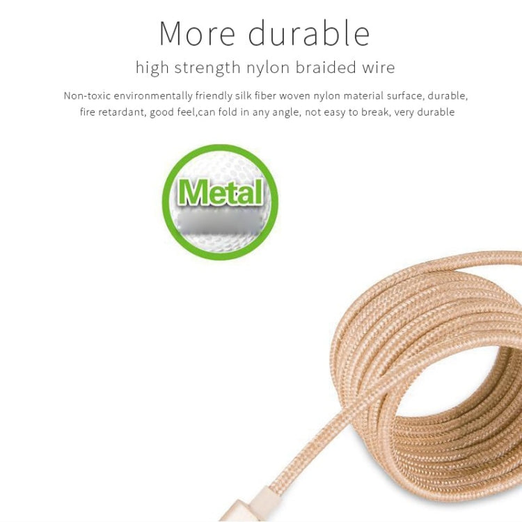 GOLF GC-10m 1.5m Micro USB  to USB Weave Charging Data Cable for Galaxy, Huawei, Xiaomi, HTC, Sony and Other Smartphones