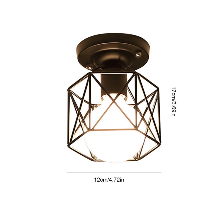 YWXLight Iron Art Milimalist Metal Polygon Frame Ceiling Light Pendant Lamp for Restaurant Bar Cafe House Bistro Aisle Hall