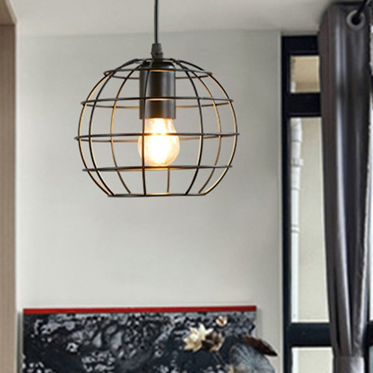 YWXLight Wrought Iron Art Globe Shaped Frame Ceiling Light Pendant Lamp for Restaurant Bar Cafe House