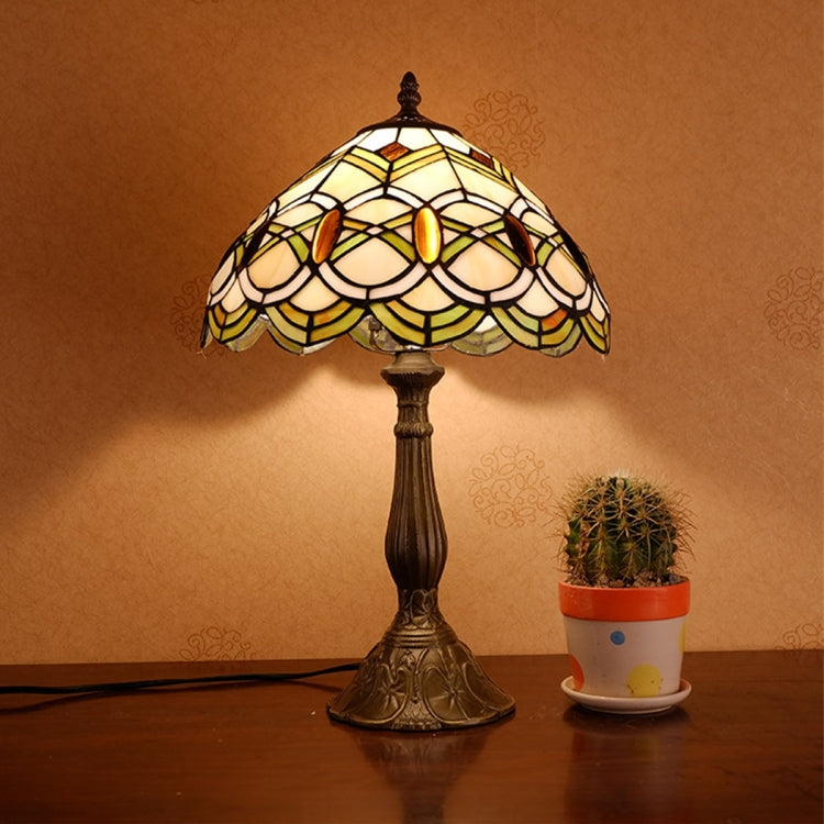 YWXLight Carved Stripes Glass + Alloy Eye Protection LED Desk Lamp