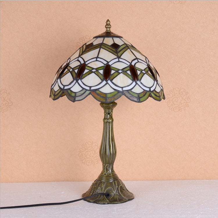 YWXLight Carved Stripes Glass + Alloy Eye Protection LED Desk Lamp
