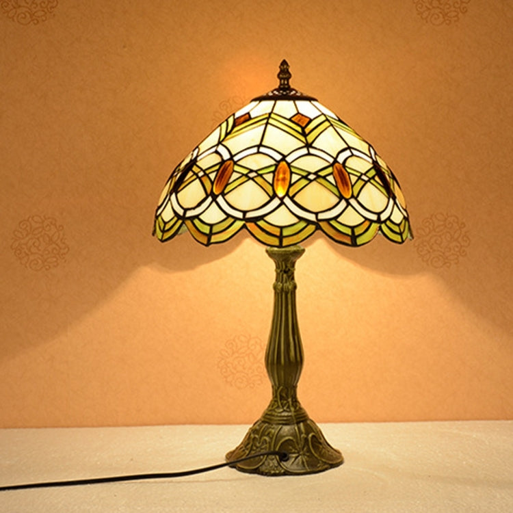 YWXLight Carved Stripes Glass + Alloy Eye Protection LED Desk Lamp