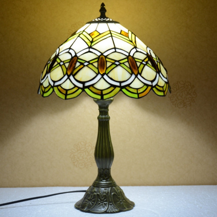 YWXLight Carved Stripes Glass + Alloy Eye Protection LED Desk Lamp