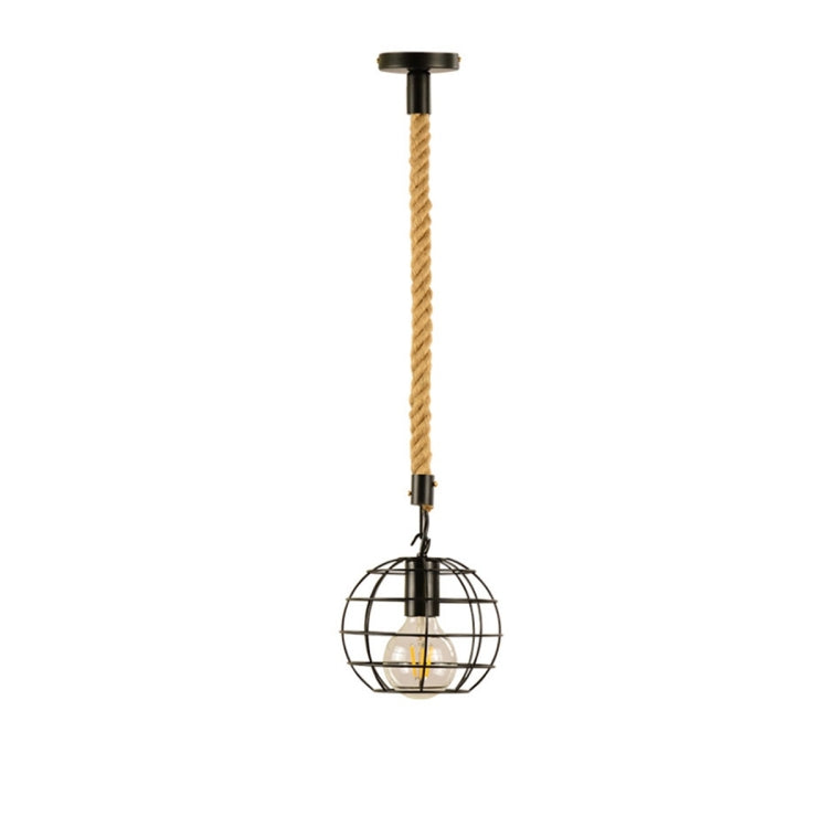 YWXLight Wrought Iron Art Milimalist Sphere Cage Frame Ceiling Light Pendant Lamp for Restaurant Bar Cafe House