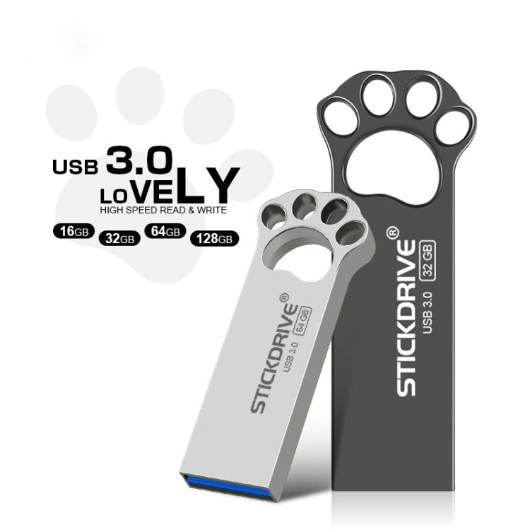 STICKDRIVE 16GB USB 3.0 Creative Cat Paw Metal U Disk