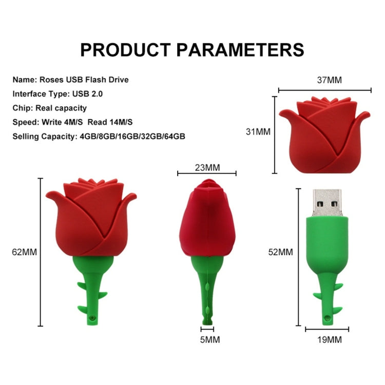 MicroDrive 8GB USB 2.0 Creative Rose U Disk