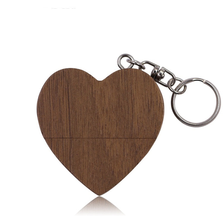 MicroDrive 32GB USB 2.0 Wood Couple Heart Shape U Disk