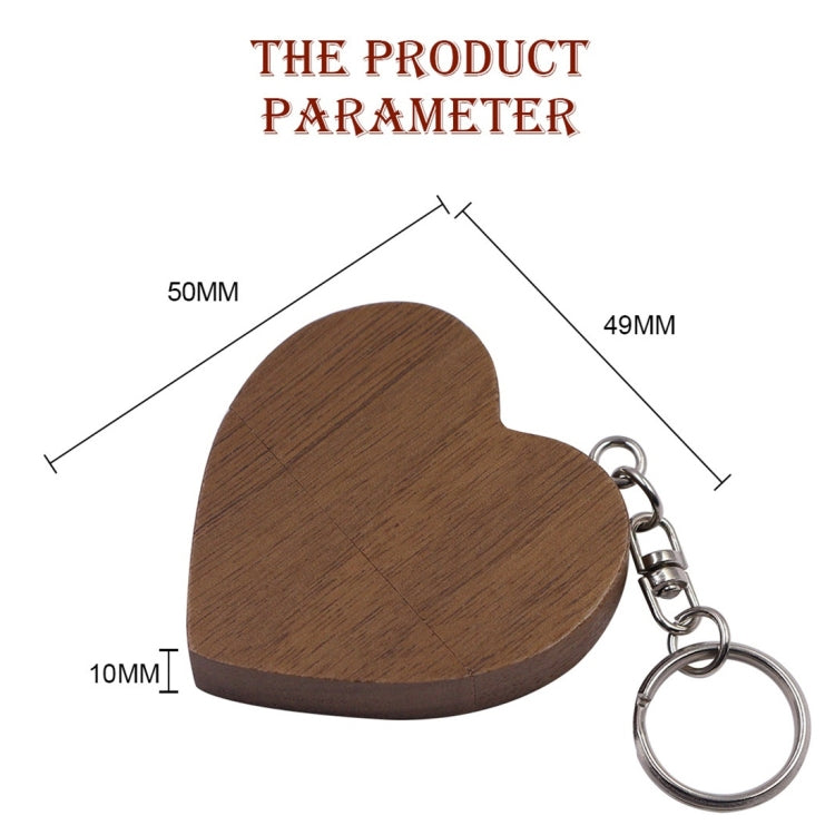 MicroDrive 32GB USB 2.0 Wood Couple Heart Shape U Disk