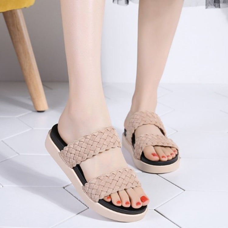 Outdoor Casual Simple Non-slip Wear-resistant Weave Beach Sandals for Women