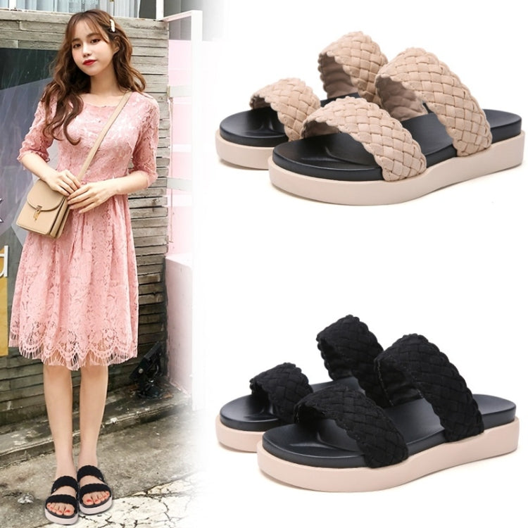 Outdoor Casual Simple Non-slip Wear-resistant Weave Beach Sandals for Women