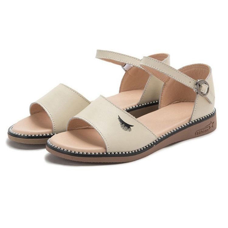 Simple Non-slip Wear-resistant Wrapped Heel Buckle Women Sandals