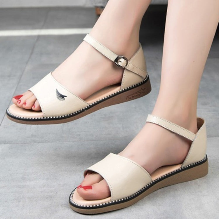 Simple Non-slip Wear-resistant Wrapped Heel Buckle Women Sandals