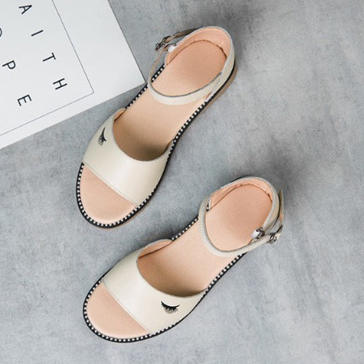Simple Non-slip Wear-resistant Wrapped Heel Buckle Women Sandals