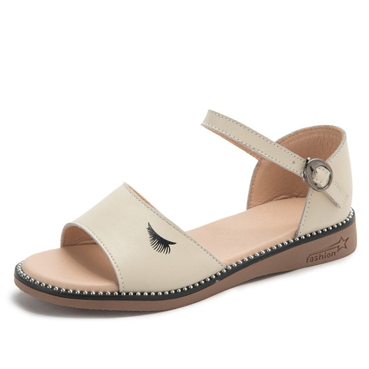 Simple Non-slip Wear-resistant Wrapped Heel Buckle Women Sandals