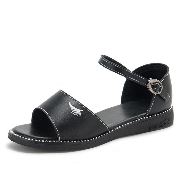 Simple Non-slip Wear-resistant Wrapped Heel Buckle Women Sandals
